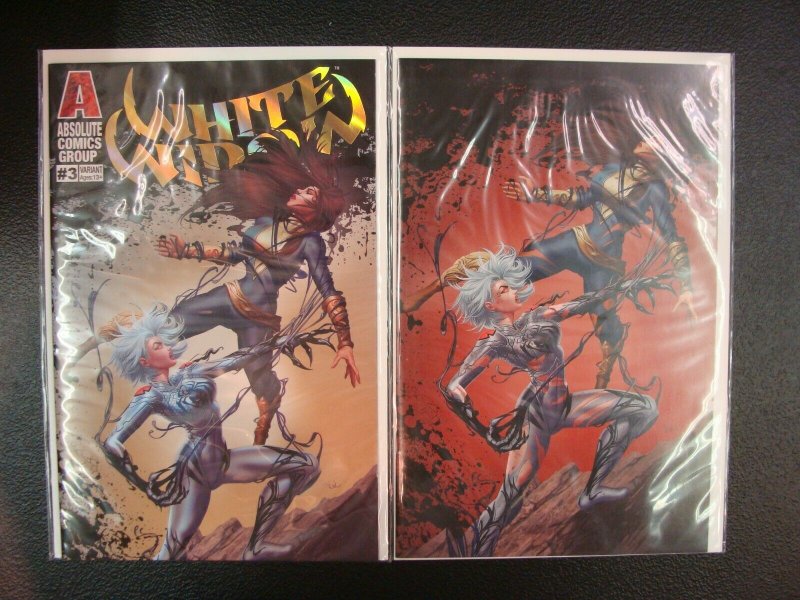 White Widow #3 Silent Partner Variant & Virgin Cover Set ASM 361 Swipe