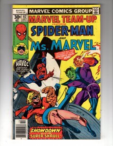 Marvel Team-Up #62 (1977) 7.0-7.5 Ms. Marvel! Super-Skrull! John Byrne / EC#3