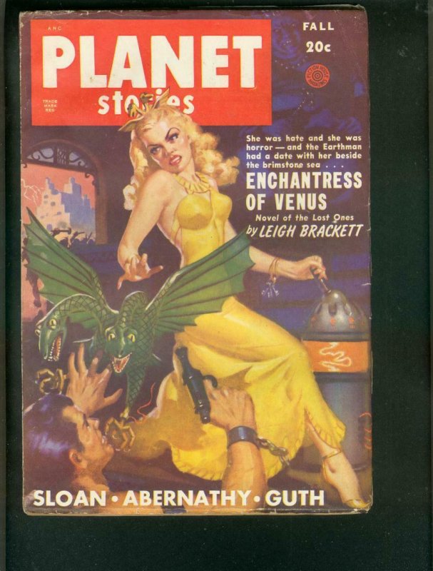 PLANET STORIES FALL 1949-GOOD GIRL ART- ALLAN ANDERSON VF