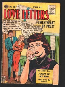 Love Letters #41 1955-Love triangle cover & story-Ghost of An Old Romance-b...