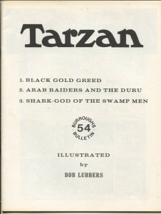 Burroughs Bulletin #54 1975-Tarzan comic strips by Bob Lubbers-FN/VF