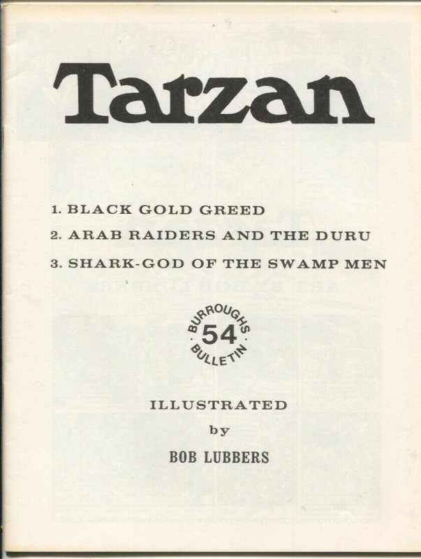 Burroughs Bulletin #54 1975-Tarzan comic strips by Bob Lubbers-FN/VF