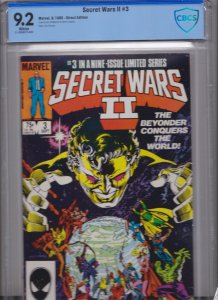 Secret Wars II #3 CBCC 9.2 WHITE Direct Edition (1985) BRAND NEW SLAB