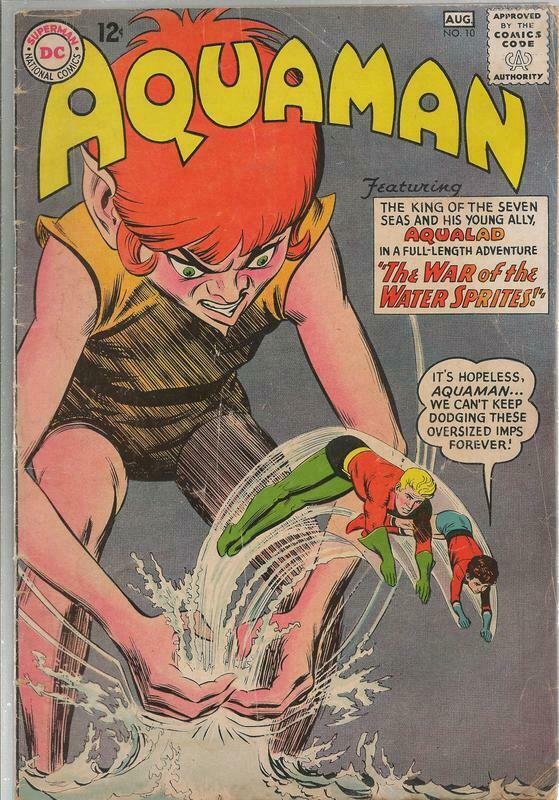Aquaman #10 ORIGINAL Vintage 1963 DC Comics War of the Water Sprites Aqualad