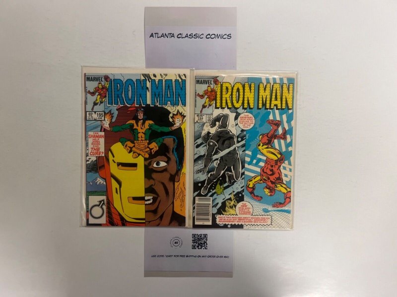 2 Iron Man Marvel Comic Books # 194 195 Defenders Thor Avengers Spiderman 76 SM5