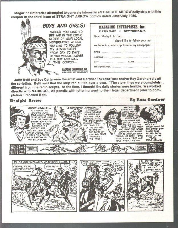 Straight Arrow Pow-Wow Fan Club Newsletters #1 1986-cover pages-secret cave r...