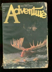 ADVENTURE PULP-NOV 30 1921-J ALLAN DUNN-WC TUTTLE-reading copy FR