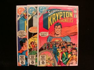 Superman Presents The Krypton Chronicles #1-3 Complete Set Run DC  