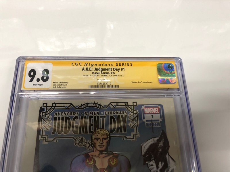 A.X.E : Judgment Day (2022) #1 (CGC 9.8 SS) Signed & Sketch Schiti Census = 23