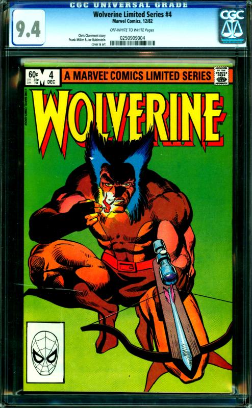 Wolverine Limited Series #4 CGC Graded 9.4