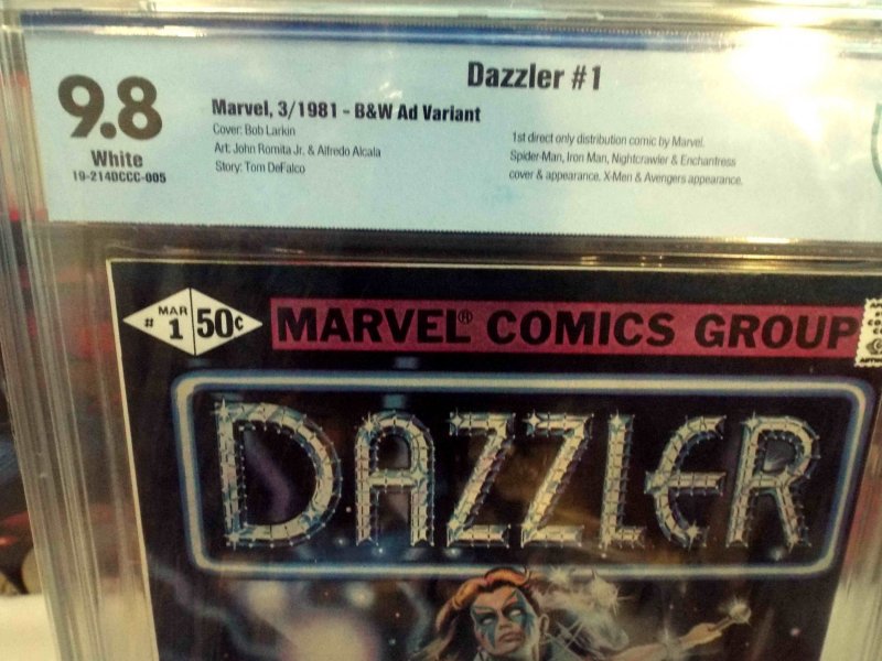 Dazzler #1 - CBCS 9.8 - Black & White Ad Variant
