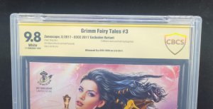 Grimm Fairy Tales #3 - Signed Greg Horn / ECCC Exc Variant - CBCS 9.8 - 2017