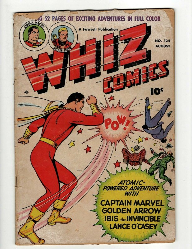 Whiz Comics # 124 VG- Fawcett Golden Age Comic Book Captain Marvel Shazam NE4