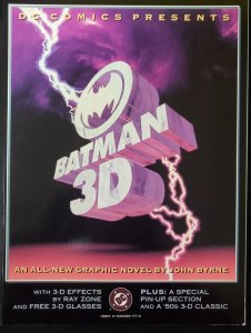 BATMAN 3D GRAPHIC NOVEL with Bound unused 3D GLASSES Inside 1990 Byrne DC NM