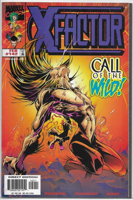 X-Factor (vol. 1, 1986) #142 VF Rosemann/Fernandez, Wild Child