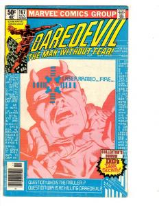 Daredevil # 167 VF Marvel Comic Book Avengers Spider-Man Hulk Iron Man CR45