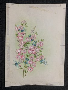 HOPE YOU'RE FEELING BETTER Dogwood Pink Flowers 6x8.25 Greeting Card Art #9157