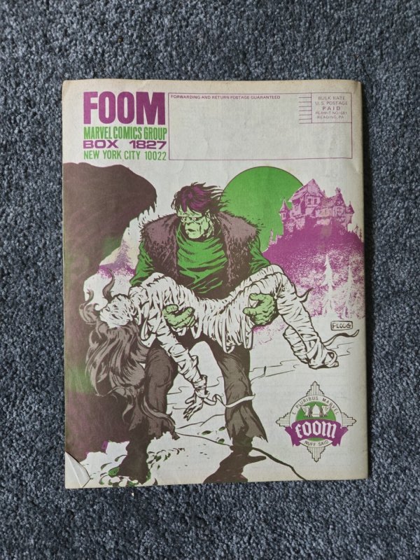 FOOM Magazine #2 1973 Marvel Comics 1st Wolverine Concept Art