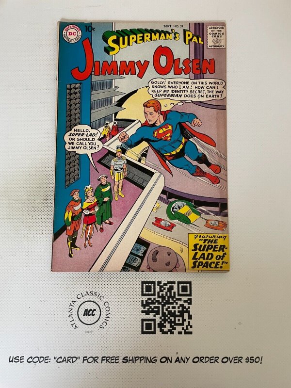 Superman's Pal Jimmy Olsen # 39 VF- DC Silver Age Comic Book Batman 19 SM17