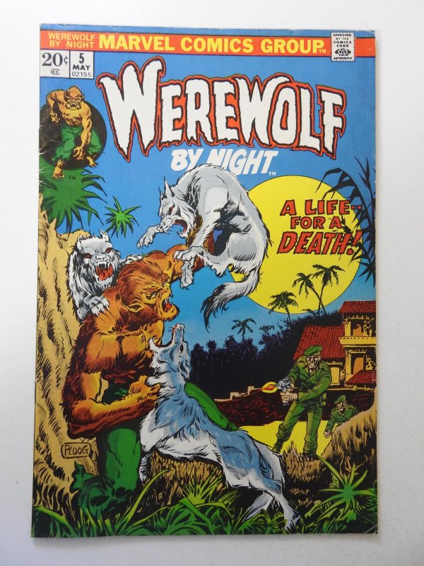 Werewolf by Night #5 (1973) FN- Condition moisture stain