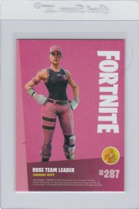 Fortnite Rose Team Leader 287 Legendary Outfit Panini 2019 trading card series 1