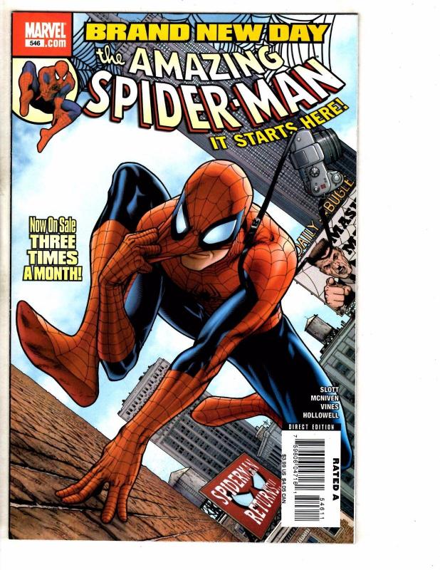 5 Amazing Spider-Man Marvel Comic Books # 544 545 546 547 548 VF-NM Range J268