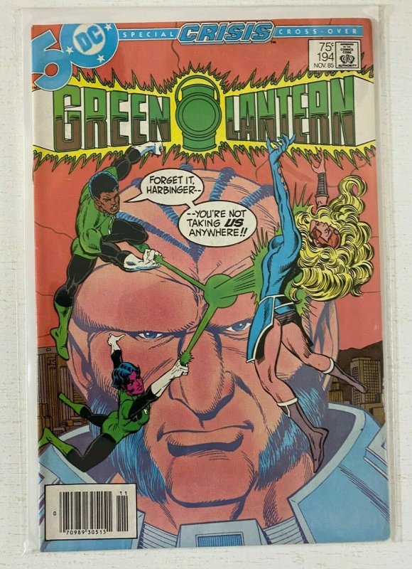 Green Lantern #194 Newsstand Crisis Crossover 2nd Series DC 6.0 FN (1985)