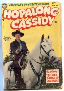 Hopalong Cassidy #93 1954- DC Golden Age Western- F/G