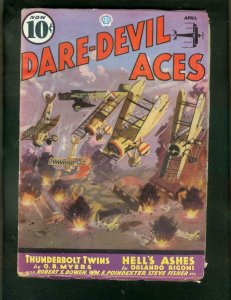 DARE-DEVIL ACES-PULP-APRIL 1936-THUNDERBOLT TWINS-WW I  FN-