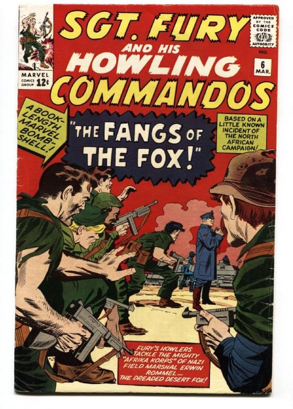 SGT. FURY AND HIS HOWLING COMMANDOS-#6-1964-MARVEL-KIRBY ART-WWII-