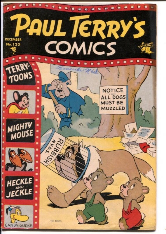 Paul Terry's Comics #120 1954-Mighty Mouse-Heckle & Jeckle-Gandy Goose-VG+