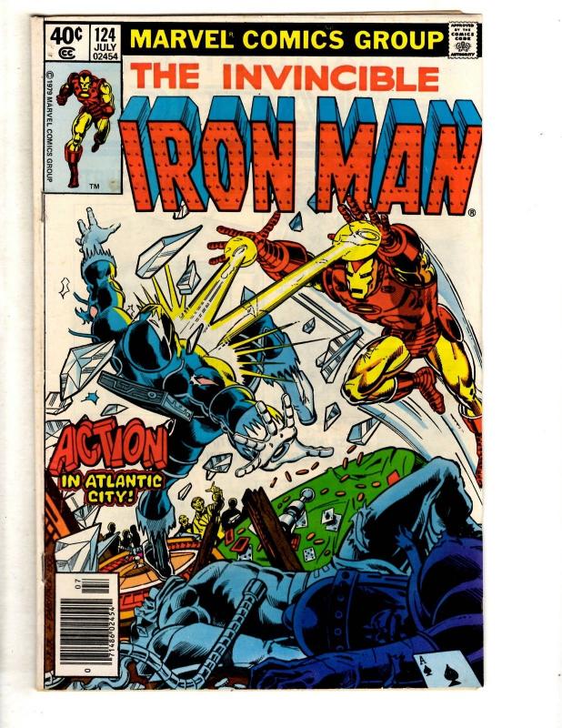 Lot Of 7 Iron Man Marvel Comic Books # 124 126 129 130 131 132 133 Avengers CR41