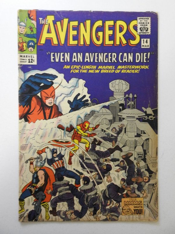 The Avengers #14 (1965) VG Condition moisture stain