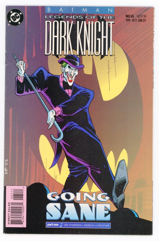 Batman: Legends of the Dark Knight #65 J.M. DeMatteis Joker VF+