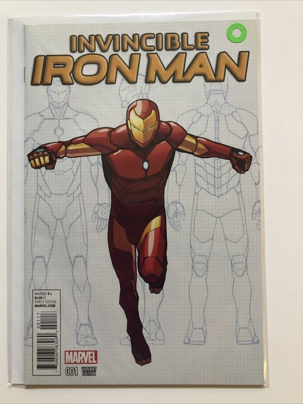 INVINCIBLE IRON MAN #1 (9 BOOK VARIANT LOT) MARVEL COMICS 2015 SKOTTIE CDLDF