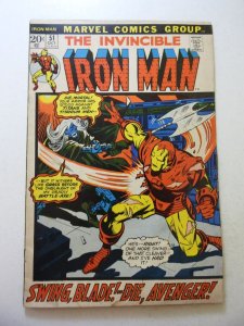 Iron Man #51 (1972) VG- Condition moisture stains