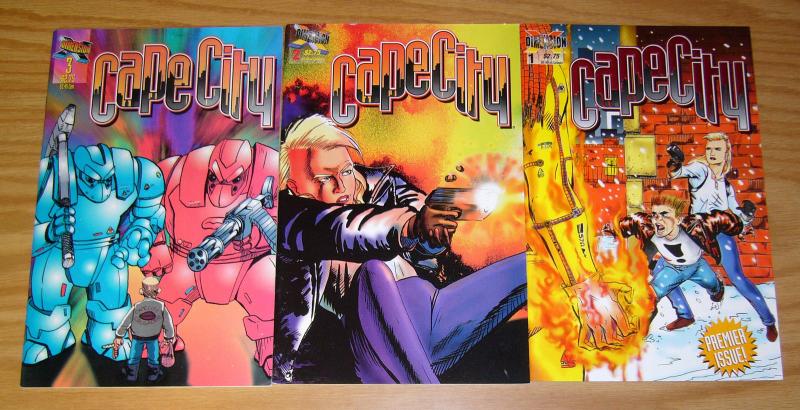 Cape City #1-3 VF/NM complete series - dimension x comics set lot 2 spratlin