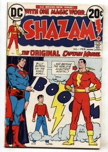 SHAZAM #1--1973--DC--CAPT MARVEL--SUPERMAN--comic book