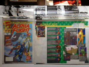 Alpha Flight # 3 Cover & Spread Marvel 3M Production Proof  