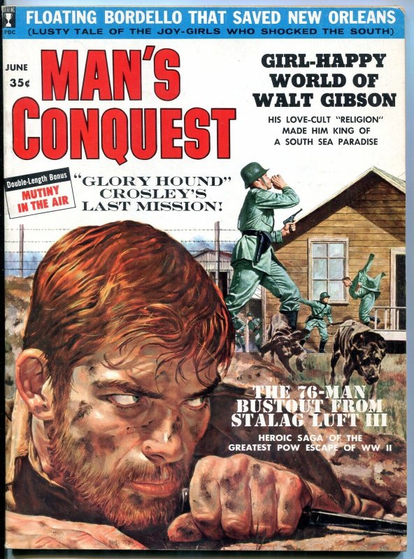 Man's Conquest Magazine June 1960-WALTER GIBSON-SHIRLEY PRICE- FN/VF