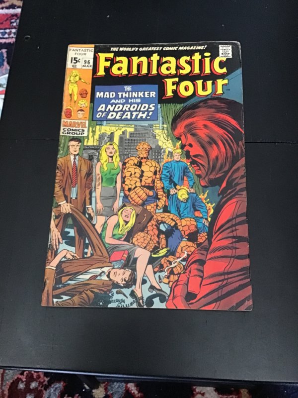 Z Fantastic Four #96 (1970) Jack Kirby! The Mad Thinker VF+ Wytheville CERT Wow!