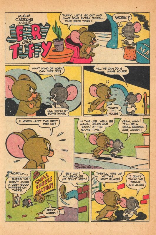 2 TOM AND JERRY COMICS #118 & 119 (1954) 6.0 FN  Barney Bear & Benny Burro too!