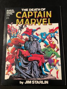THE DEATH OF CAPTAIN AMERICA Marvel Graphic Novel Signed by Jim Starlin, COA