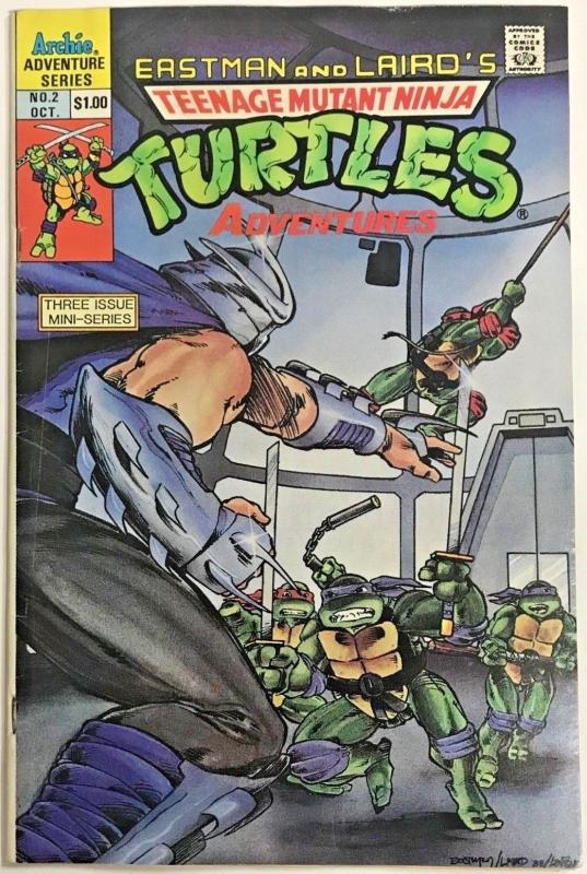 TEENAGE MUTANT NINJA TURTLES ADVENTURES#2 VG 1988 ARCHIE COMICS 