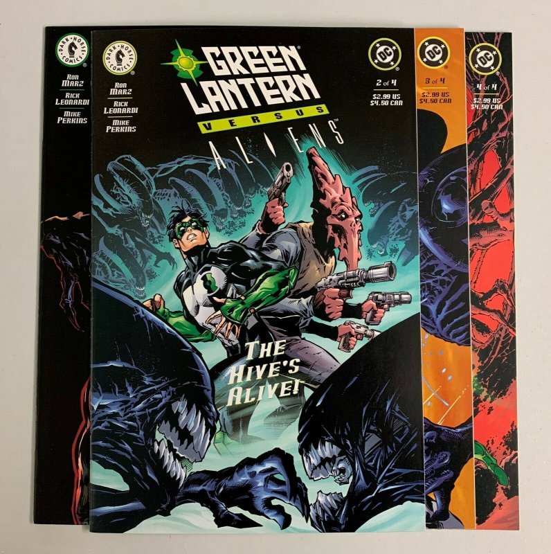 Green Lantern Vs. Aliens #1-4 (DC Dark Horse 2000) 1 2 3 4 Ron Marz (9.0+)