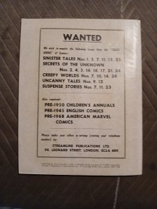 Uncanny Tales Alan Class #125 Uk Charlton Horror Comic Scifi Reprints Silver Age