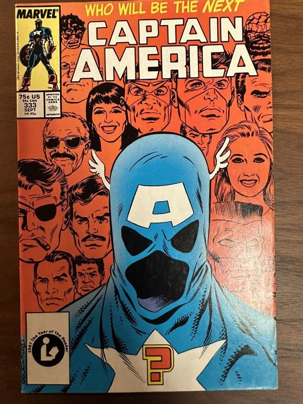 Captain America #333 VF- 1st John Walker as Captain America(Marvel 1987)