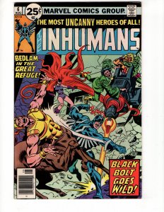The Inhumans #6 BLACK BOLT GOES WILD! Gil Kane Bronze MARVEL !!!