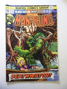 Man-Thing #9 (1974) VG/FN Condition small moisture stain bc MVS Intact