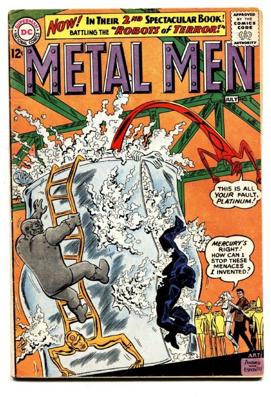 METAL MEN #2 comic book-SILVER AGE-DC-ANDRU-ESPOSITO